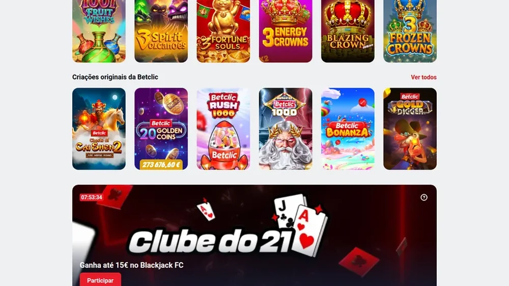 Jogos com Jackpot e In-Game Jackpot no casino da Betclic, com prémios em euros