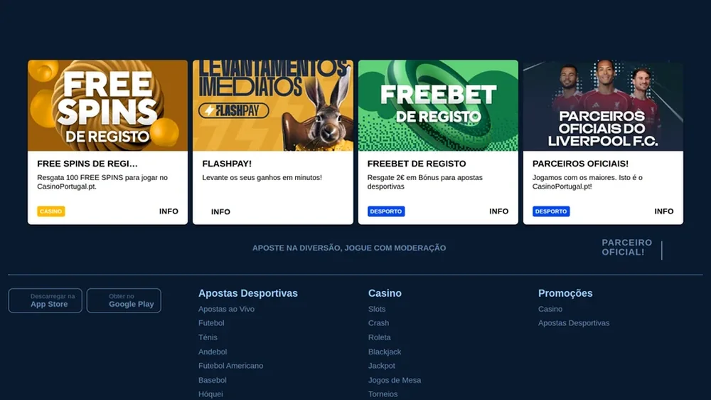 Promoções do Casino Portugal com as 100 free spins de registo