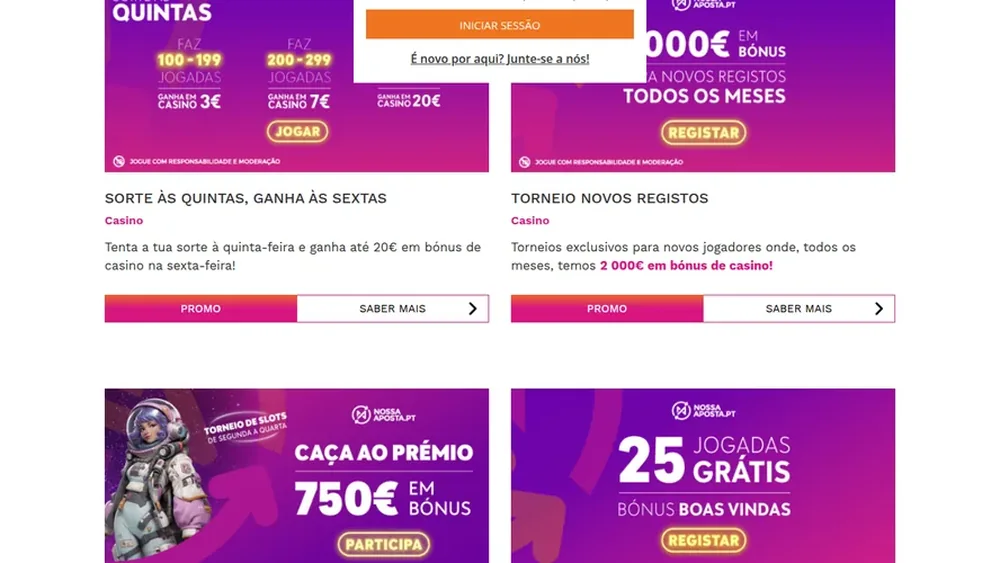 Promoções e torneios do Nossa Aposta, em setembro de 2026