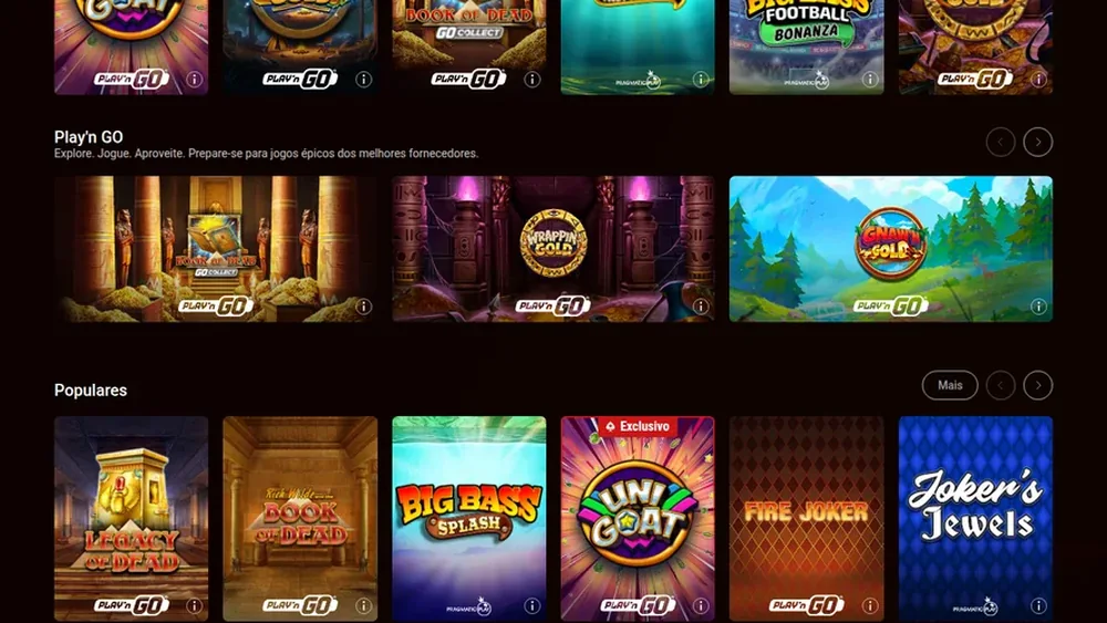 Todas as slots por fornecedor no casino PokerStars no telemóvel — licenciado pelo SRIJ
