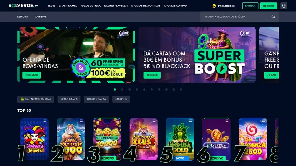 Slots por fornecedor (Peter & Sons, Hacksaw) no casino Solverde — licenciado pelo SRIJ